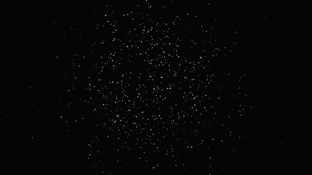 Countdown timer animation with sparkling and glitter effect on dark background