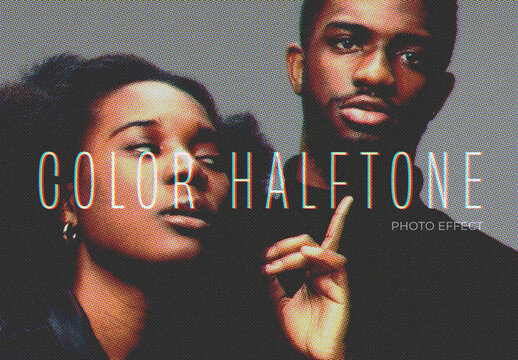 Color Halftone Image Effect