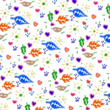 seamless pattern with fishes