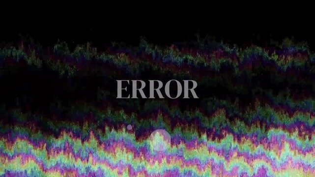 Abstract Digital Error Glitch Background with Static Noise and Distortion
