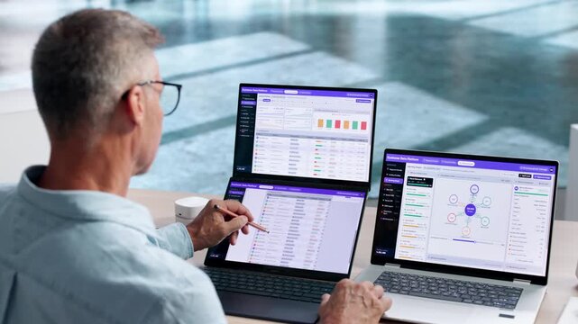 Data Analyst Reviewing Unified Customer Profiles