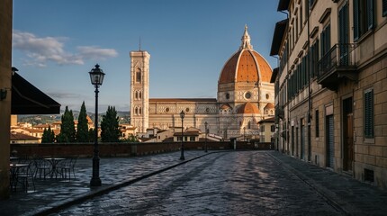 Fototapeta premium Historic European Landmark in Morning Light