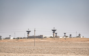 Legendary "Saturn" tracking complex at the Baikonur Cosmodrome  ground-based telemetry and communications station in the wild steppes of Kazakhstan © Denis