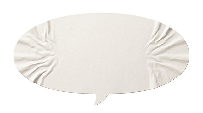 A circular white speech bubble with fabric texture isolated on a black background perfect for adding custom text or design elements for creative projects