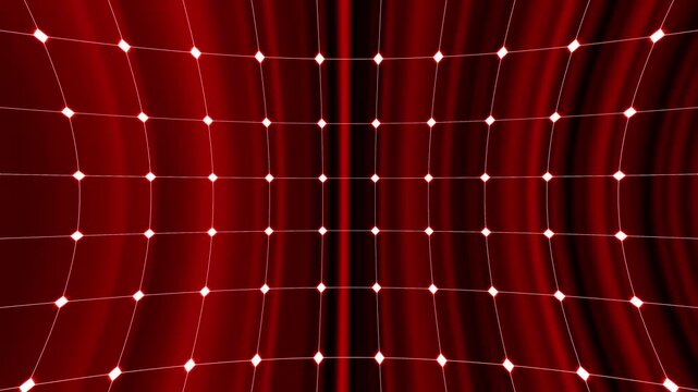 Dark red animated background with moving grid and texture 4k seamless loop 