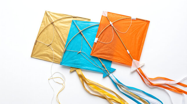 Colorful kites for makar sankranti and pongal festival celebration
