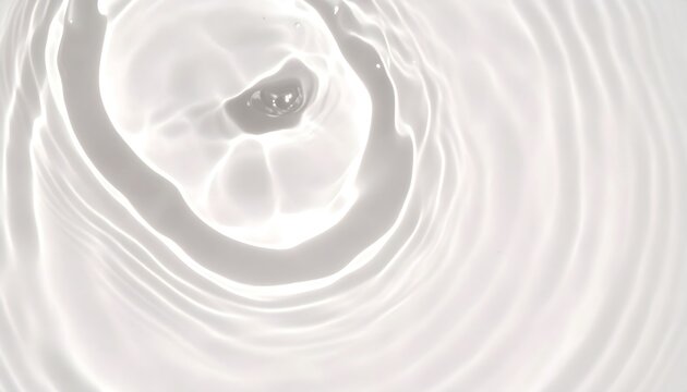 Close-up of water droplet falling into clear liquid creating ripples and splash