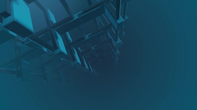Abstract 3D geometric grid technology background motion animation loop