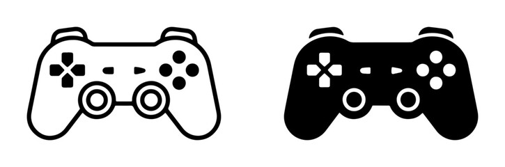 Video Game Controller Icons, Classic Gaming Joysticks, Digital Entertainment Input Devices, Vector Graphics Set for Gaming Concepts © Raja