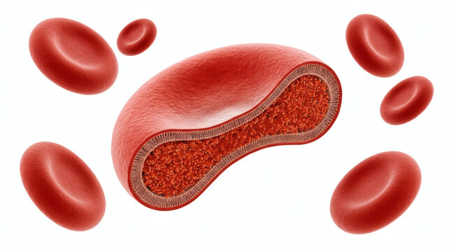 Human Red Blood Cell Erythrocyte Biconcave Structure Scientific Visualization