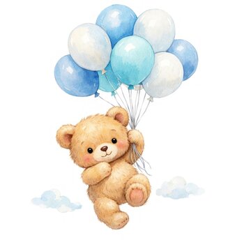 Cute bear floating balloons