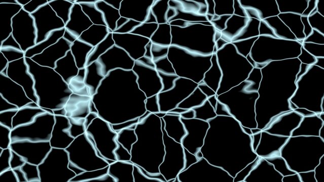 Water caustics light pattern on black background, pool reflection overlay for summer and underwater designs