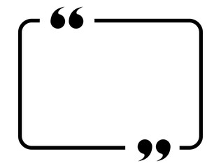 Obraz premium Quote mark box frame icon symbol transparent background