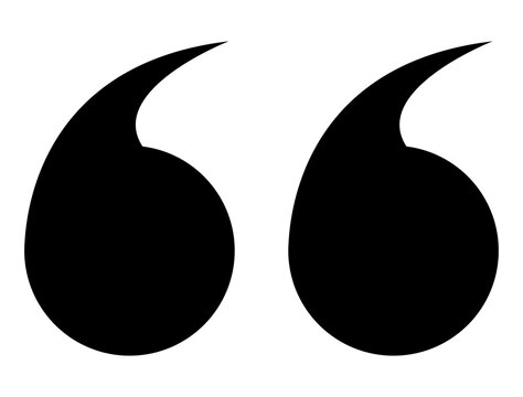 Double quote marks typographic icon symbol transparent background
