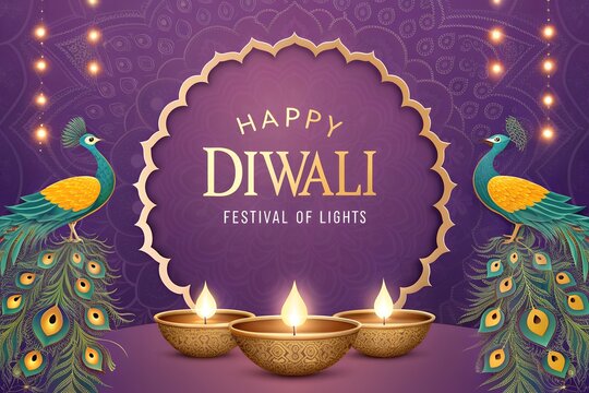 Happy Diwali, Indian Rangoli and fireworks, happy diwali indian festival , happy diwali poster, flyer, website banner design