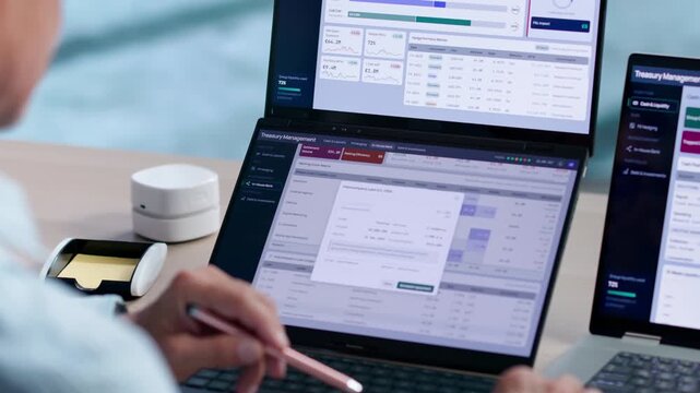 Corporate Treasurer Analyzes Cash Flow Forecasting