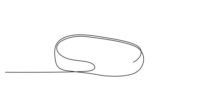 Mitochondria cell organelle drawing in a continuous single line art style 4k video