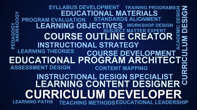 Curriculum Developer Word Cloud