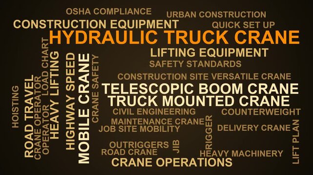 Hydraulic Truck Crane Word Cloud