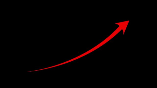 arrow icon and dark background 4k motion video animation.