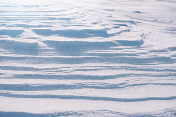Frozen sea ice forms a textured winter surface © darkbird