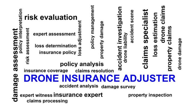Drone Insurance Adjuster Word Cloud