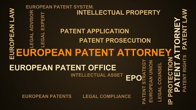 European Patent Attorney Word Cloud