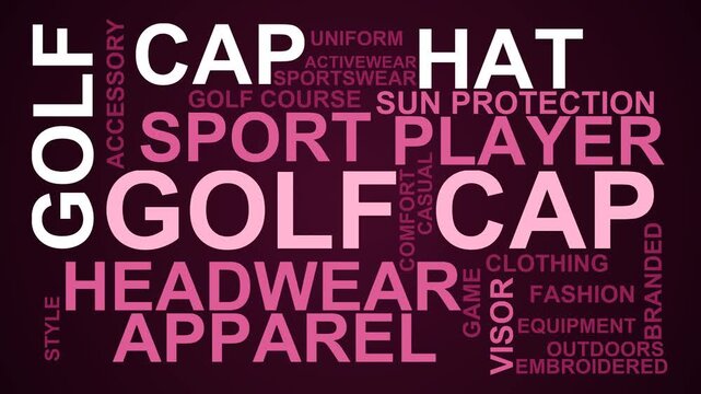 Golf Cap Word Cloud