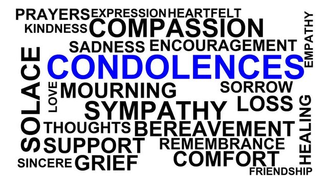 Condolences Word Cloud