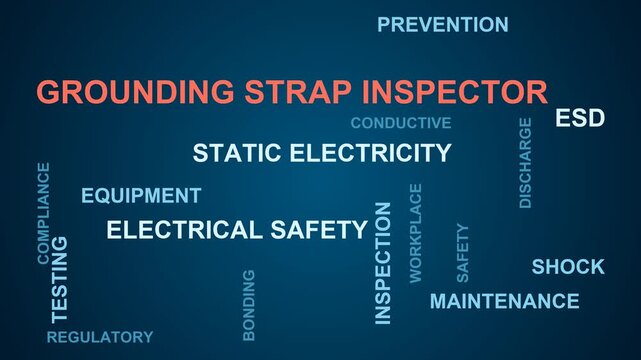 Grounding Strap Inspector Word Cloud