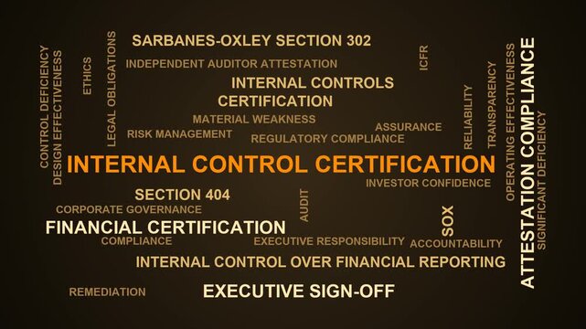 Internal Control Certification Word Cloud