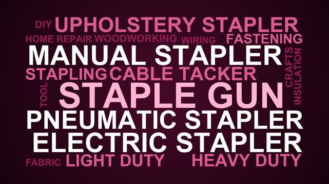 Staple Gun Word Cloud
