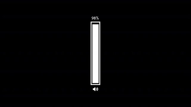 Audio Volume Level Slider Animation | 0% to 100%