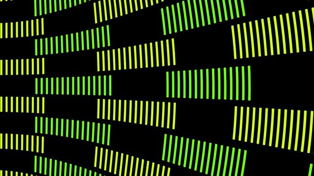 Abstract green stripe pattern moving on black background clip