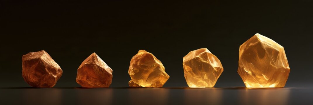 Concept art displays iterative progress in design thinking with single rough form on left evolving into polished form on right over dark background
