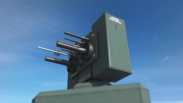 Military EW vehicle scanning airwaves, locating enemy communication signals