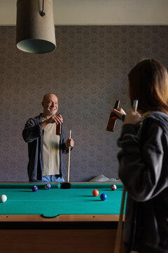 Billiard and beer
