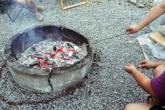 Outdoor activity with a child with Down syndrome at a camp