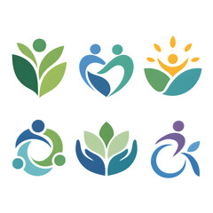 Fototapeta premium Abstract Care Planning Dicut Care Symbol