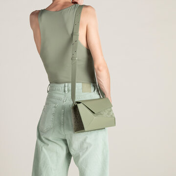 Green Shoulder Bag Fashion Back View