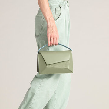 Mint Handbag Fashion Accessory With Pastel Outfit
