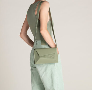 Green Fashion Bag And Casual Outfit