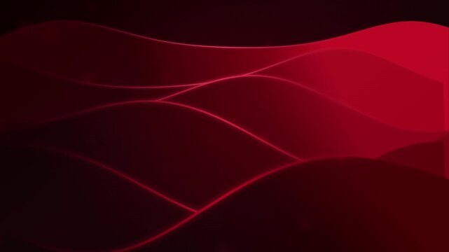 Abstract red background with flowing wave patterns