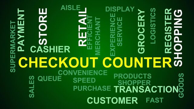 Checkout Counter Word Cloud