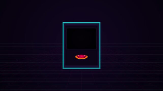 Retro arcade game console cabinet displaying a player ready screen
