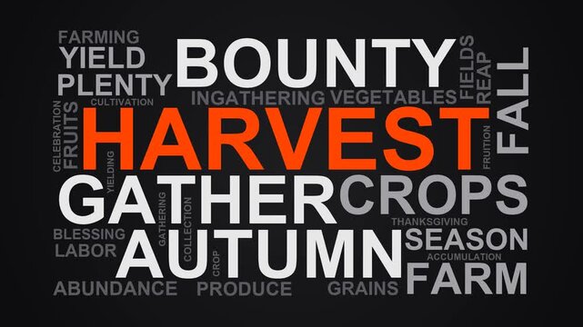Harvest Word Cloud