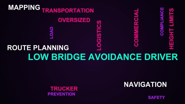 Low Bridge Avoidance Driver Word Cloud