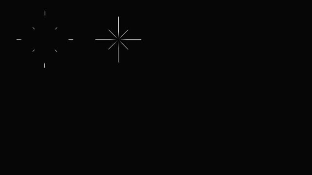 Shiny radial firework blast, circular glowing lines, expanding ring explosion, geometric burst animation, fast pop up effect, black screen, seamless loop, 4k festive sparkle transition