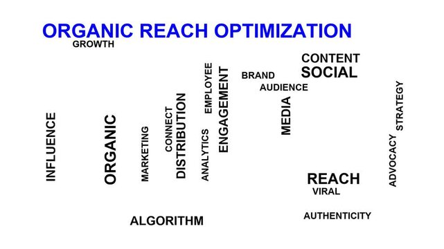 Organic Reach Optimization Word Cloud