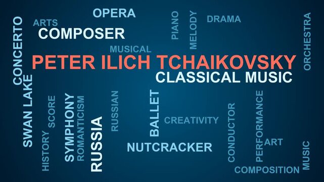 Peter Ilich Tchaikovsky Word Cloud